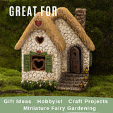 PRETMANNS Fairy Garden Houses for Outside – 7 Inch Fairy House with Opening Door – Miniature Fairy Garden Accessories Outdoor for Adults – Durable Fairy Village Décor