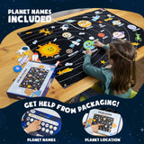 BONNYCO Solar System for Kids with 61 Felt Planet Figures, Montessori Toys