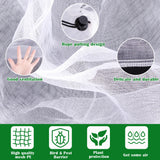 2 Pcs Fruit Tree Netting, 7 x 8 Ft Large Insect Bird Barrier Tree Net with Drawstring, Garden Bird Netting Plant Cover for Protect Plant Fruit Flower from Insect Bird