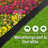 Yonroik No Dig Lawn Edging Kit,40 FT Landscape Edging Border with Stakes fit for Lawn,Flower Garden,Grass,Lawn Edging,The Yard (Black)