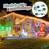 Feekoon 20 FT Outdoor Extension Cord with Timer 6 Outlets, 16AWG SJTW Heavy Duty Green Power Cord with Safety Cover Weatherproof Multiple Outlet Cable for Christmas Halloween Light Outdoor Decorations