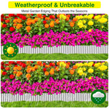 MIXC Corrugated Metal Garden Edging, Landscape Border for Lawn, Flower Bed & Paver (Silver, 8 Inch × 25FT)