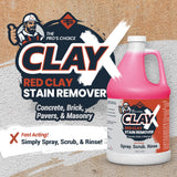 RadonSeal Clay-X Red Clay Stain Remover – 1 Gallon | Removes Red Clay Stains & Rust from Concrete, Brick, Pavers, Stucco & Masonry | Fast-Acting, Professional-Strength Spray Cleaner