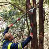 HAUTMEC Anvil Loppers for Tree Trimming Heavy Duty, Extendable 27-37'' Garden Loppers with Compound Action System, 2" Cutting Capacity, Labor-Saving Tree Trimmer for Yard, Lawn Branch Cutter