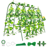 MQHUAYU Cucumber Trellis for Raised Bed,U-Shape Garden Trellis for Climbing Plants Outdoor, Metal Arch Vegetables Trellis, Plant Support for Vine (Green, 63" Lx21.6 Wx47.2 H-Large)