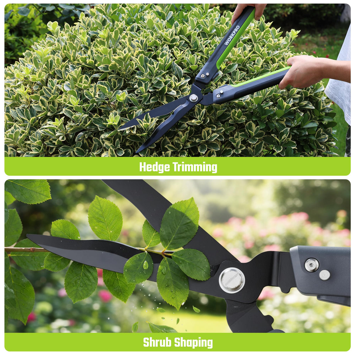 WORKPRO 23” Hedge Shears, Foldable Hedge Clippers for Most Garden Plants