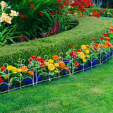 ARIFARO Decorative Garden Fence, 10 Pack, 14 ft Metal Flower Bed Border Fence, Small Fence for Garden Edging, No Dig Movable Panels for Lawn Patio Yard（13" H x 17" W ）