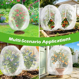 4PCS 4Ft × 5Ft Fruit Tree Netting with Zipper and Drawstring, 60 Mesh Thickened Garden Bird Netting for Blueberry Bushes, Fruits, Vegetables, Insect Bird Barrier Mesh Protective Cover