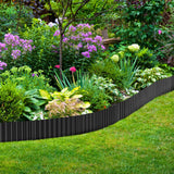 Garden Edging 0.06" Corrugated Metal 6" x 20', Galvanized Steel Border