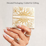 ASHINE Huggie Hoop Earrings, 14K Gold Plated CZ Drops