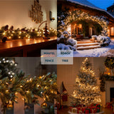 Joiedomi Christmas String Lights Indoor,300(3x100) Mini Warm Fairy Light,64.5FT Lighting Decor for Patio Dorm Classroom Bedroom Holiday Wedding Party Garland Birthday Festival,White Wire