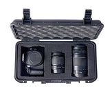 CHBAYI Waterproof Hard Storage Case Compatible with Canon EOS Rebel T7 DSLR Camera with EF18-55mm + EF 75-300mm Lens, Camera Protective Waterproof case with Foam (Camera/18-55mm&75-300mm Lenses case)