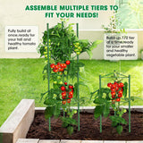6 Pack Tomato Cages, 51.2in Tomato Plant Support Stakes Heavy-Duty, Garden Tomato Cages & Trellis for Climbing Vegetables, Tomatoes, Peppers, and Potted Plants(6)