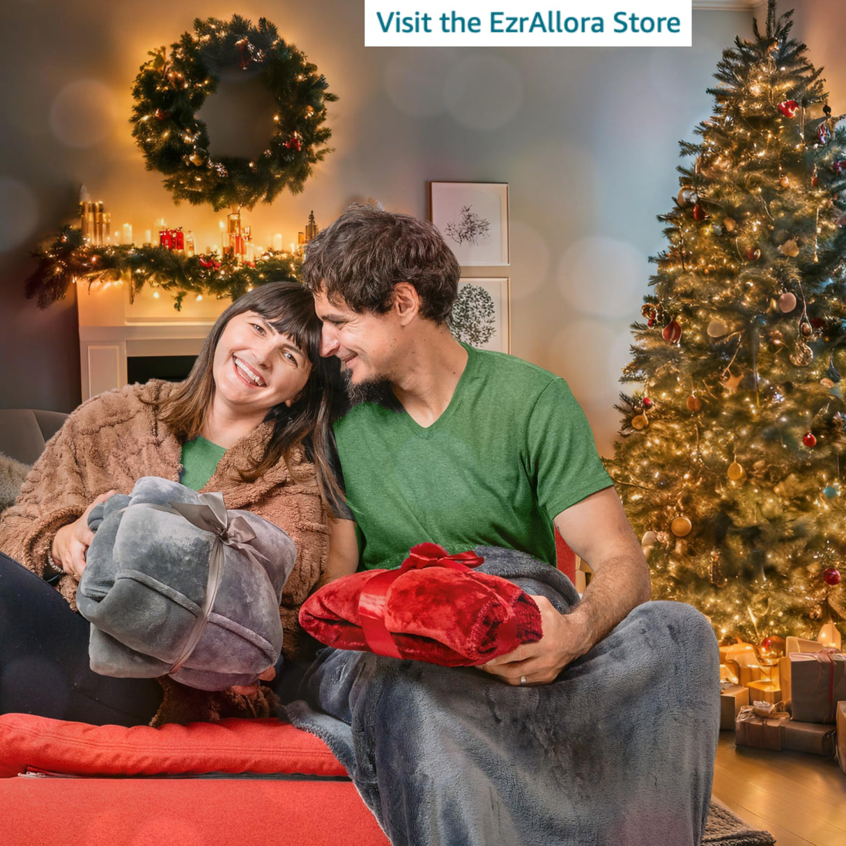 Premium Double Layer Poncho Blanket -No Sleeves Easy On Easy Off- Drape and Go- Top Christmas Gifts for Grandma, Gift for Mom and Elderly Women (Silver Grey)