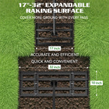Housolution 32"x10" Lawn Leveling Rake with Serrated Edge & Smooth Plate