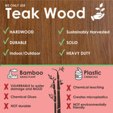 AquaTeak The Original 15.5" Kai Corner Teak Shower Bench with Shelf