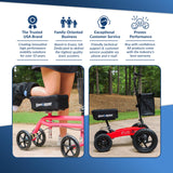KneeRover Memory Pad Knee Scooter Pad Cover Cushion - Knee Rover Pad Accessory Features Removable Cover and Comfortable Memory Foam Cushion Insert - Knee Walker Pad Fits Most Models