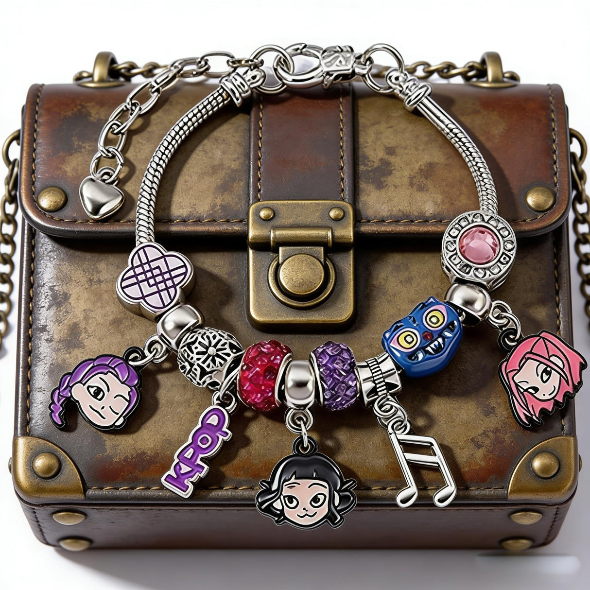 Ugecl K.Pop Demon Hunters DIY Bracelet for Women, Charms Bracelet with Customizable Order, Pop Jewelry Accessories, Birthday Gifts