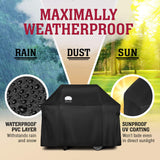 Texas Grill Covers - Grill Cover for Weber Spirit II 300, Sprit 300 and Spirit 200 Series / 7106 - Heavy Duty/Rip-Proof UV Resistant Fabric - Grill Brush and Barbecue Tongs Included- Black