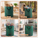 Kendo 72 Gallon Reusable Yard Bags, Heavy Duty 3 PCS Garden Leaf Bags with 4 Reinforced Handles for Fall Leaf Cleanup Grass Clippings Camping Trash