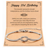 Tarsus 21st Birthday Gifts Decorations for Her Love Knot Bracelet