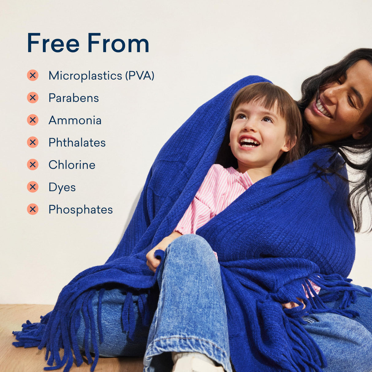 BLUELAND Laundry Detergent Tablets, Starter Set, 60 Count with Tin, Plastic-Free Eco-Friendly Pods, Sheets, Liquid Alternative - Fragrance Free and Clear, Natural, Gentle