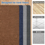 Corduroy Chair Mat for Hardwood Floor, 55"x35" Office Chair Mat Desk Chair Mat for Rolling Chair, Large Anti-Slip Backing Low-Pile Office Rug Floor Mat for Office/Home Light Grey