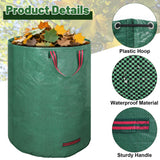 Dntorx 72 Gallons Leaf Bags Lawn Bags, 3 Packs Reusable Yard Waste Bags With Reinforced Handles, Collapsible Garden bag For Leaves,Grass,Storm Debris,Construction Waste, Standable&Foldable