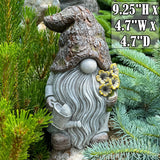 Mood Lab Garden Gnome - Key Hider Gnome Figurine - 9.25 Inch Lawn Statue - for Outdoor or House Decor