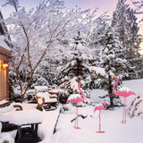 Ohuhu Family Flamingo Yard Ornaments, Set of 3 (32", 31", 19"), Pink