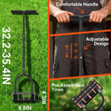 DomiHapi Lawn Aerator with Spring-Loaded Automatic Soil Removal Design