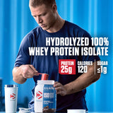 Dymatize ISO100 Whey Protein Powder Isolate, Vanilla, 25g of Protein, 3 Pound, 5.5g BCAAs, Less Than 120 Cal., Gluten Free, 1g Fat, 1g Sugar, 2g Carb (45 Servings)