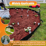 Quibbay Corrugated Metal Garden Edging, 4"×100Ft Landscape Edging Border for Lawn, Flower Bed and Garden, Flexible Lawn Edging for DIY Tree Surrounds Borders and Landscaping, Black