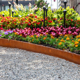 Meyoppm 32.8ft Cor-Ten Steel Landscape Edging, 5.5" H Garden Edging Border