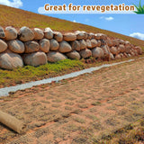 Riakrum 3 Pcs 48 Inch X 90 ft in Total Erosion Control Blanket Burlaps Netting Mesh Burlap Erosion Control Liner Blanket Burlap Loose Weave Planter Liner Roll for Raised Bed Soil Saver