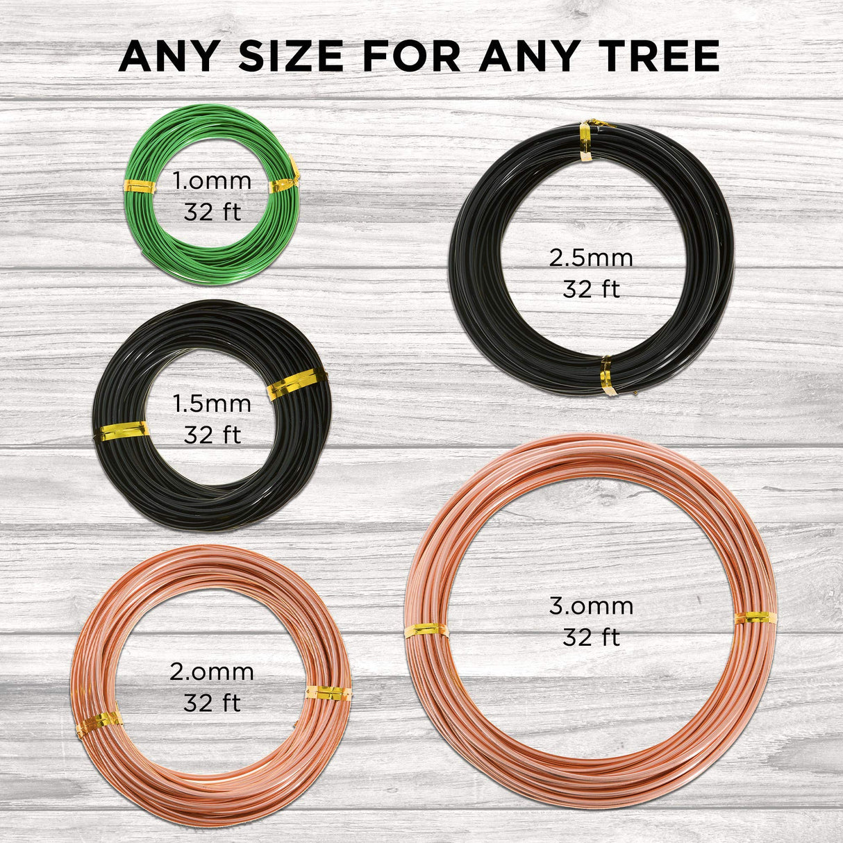 Leaves & Soul Bonsai Wire Kit with Cutter, Bonsai Training Wire Set 160ft