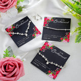 Yinkin 6 Pcs Bridesmaid Jewelry Set Necklace Earring Bracelet,Fresh