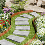 VEVOR Steel Landscape Edging, 10 Packs 40 x 4.5 in Weather-Resistant & Pre-Rust Metal Landscape Edging, Bendable Garden Edging Border, Heavy Duty Lawn Edging, Flower Bed Yard Pathway Divider