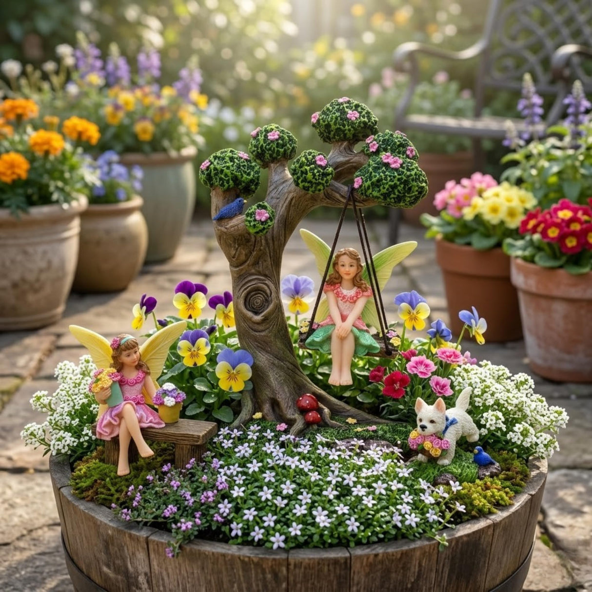 PRETMANNS Fairies for Fairy Garden Accessories - 4 Pieces
