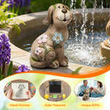 Smadeer Solar Dog Garden Statue with Light, Cute Outdoor Dog Decoration for Yard, Patio, Lawn Balcony, Animal Figurines Housewarming Gardening Gift, Crafted Gifts for Mom Women