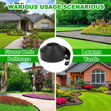 JERIA 4 Inch Tall 66 FT Garden Edging Kit with 90pcs Spikes, Plastic Edging for Landscaping