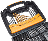Amazon Basics Drill & Driver Multi Bit Set, Alloy Steel Drill Bits for Metal, Wood, Plastic, Masonry, with Storage Case, 100-Piece