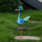 Natelf Metal Bobbing Peacock Garden Outdoor Statue 26in for Yard Patio