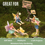PRETMANNS Fairy Garden Accessories Outdoor Kit, Fairy Figurines, 4 Piece