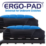 ErgoPAD- Soft Ergonomic Double-Layer Foam Padding for Underarm Crutches. Universal Underarm Double-Padded Crutch Pillow Covers with Lateral Cushioned Support (2 Unit Pack-Universal)