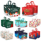 16 Pack Christmas Gift Bags 10.3×4.7×13IN Reusable Tote Bags 8 Designs
