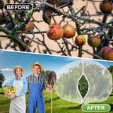 15x15FT Fruit Tree Netting with Zipper and Drawstring - Heavy-Duty Fine Mesh Garden Bird Netting for Fruit Trees, Protect Fruits from Birds, Squirrels,Insects,Deer & Pests