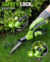 WORKPRO Grass Shears Handheld, Grass Clippers with 360 Degree Swivel Blades
