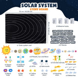 BONNYCO Solar System for Kids with 61 Felt Planet Figures, Montessori Toys