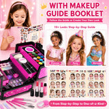 59 Pcs Kids Makeup Toys Kit for Girl, Non-Toxic Real Washable Pretend Set